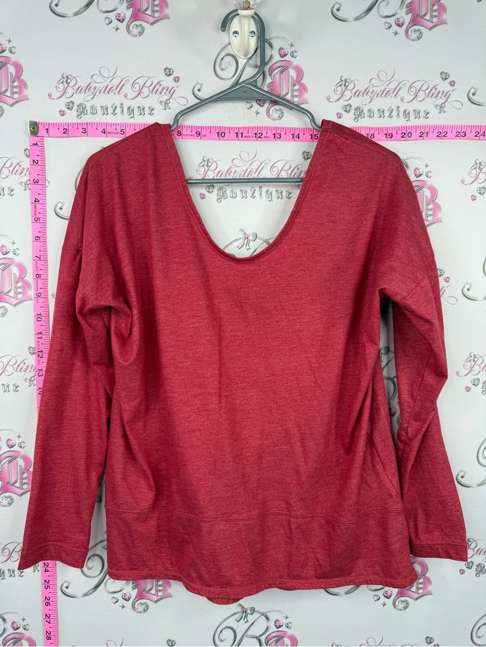Lole long sleeve shirt Women's Long Sleeve Scoop Neck Top - Red Heather